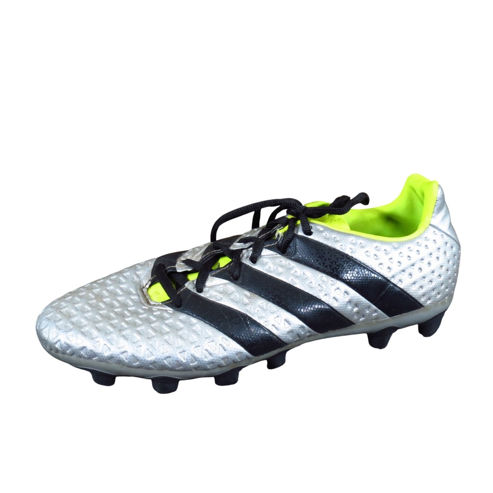 adidas Ace 16.4 FxG Mens Soccer Cleats Size 8.5 Athletic Silver Black Yellow